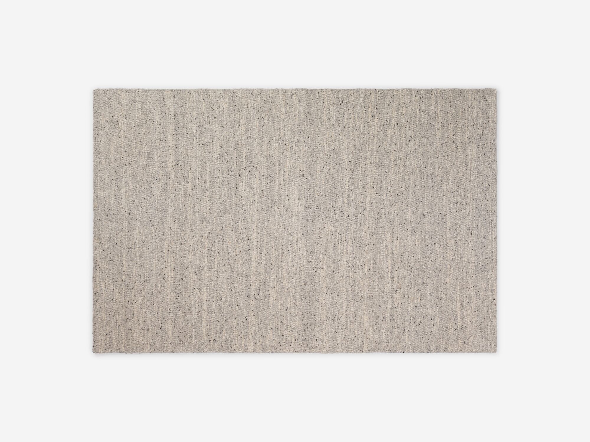 Large light grey area rug top view